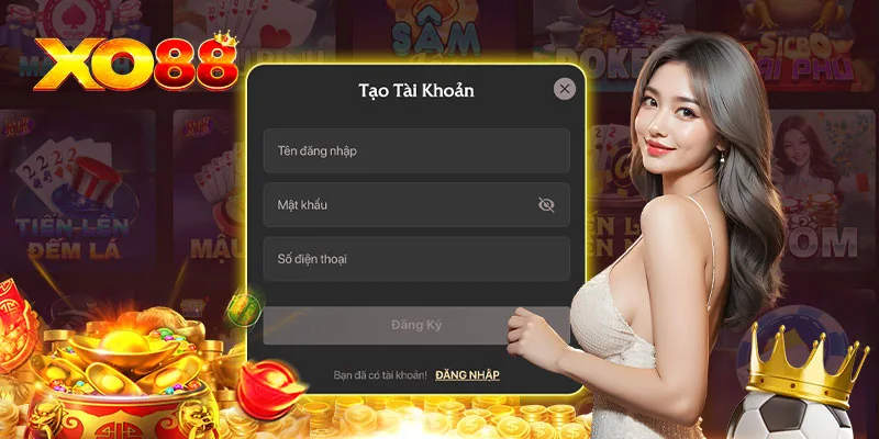 Đăng ký tài khoản XO88 đơn giản Đăng ký tài khoản XO88 đơn giản
