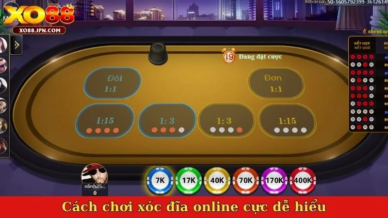 Cách chơi xóc đĩa online cực dễ hiểu