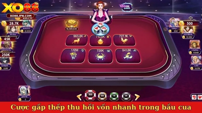 Cược gấp thếp thu hồi vốn nhanh trong bầu cua