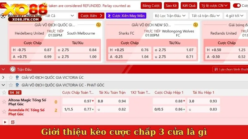 Giới thiệu kèo cược chấp 3 cửa là gì