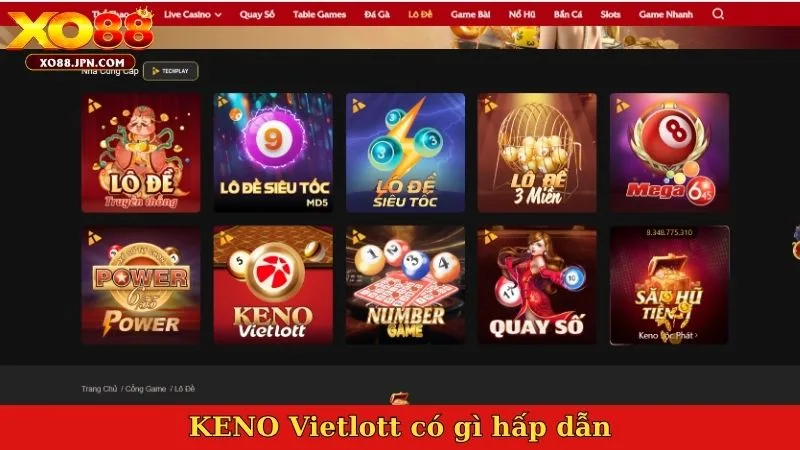 KENO Vietlott có gì hấp dẫn